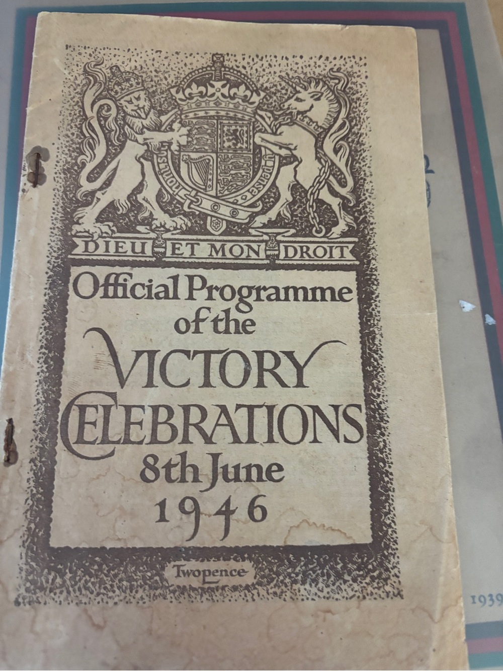 Official Programme of the Victory Celebrations 8th June 1946 - Vintage Booklet